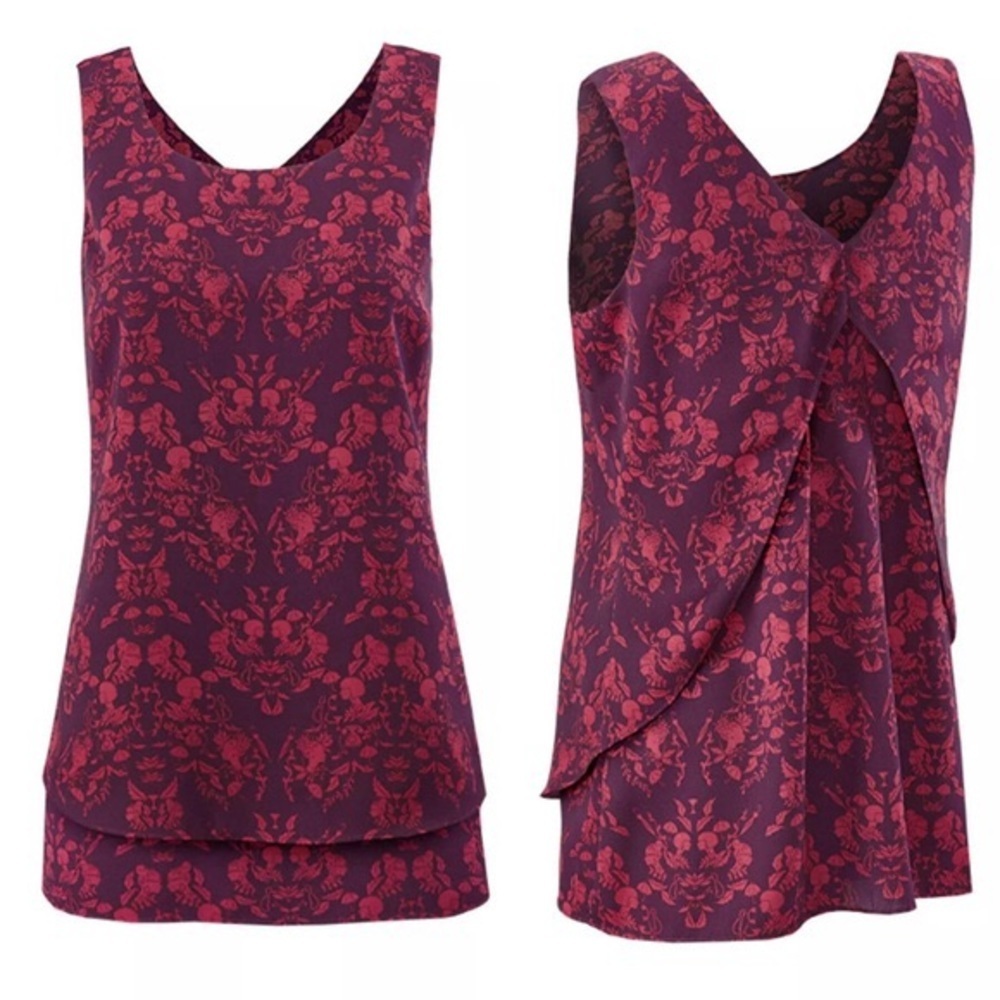 Cabi #3258 Cameo Plum Blouse Purple Pink XS